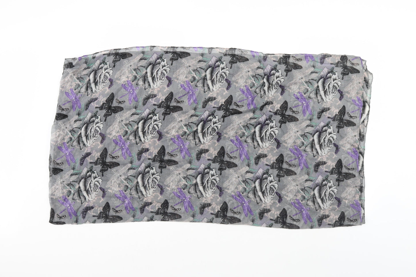 Preworn Grey Argyle/Diamond Canvas Scarf