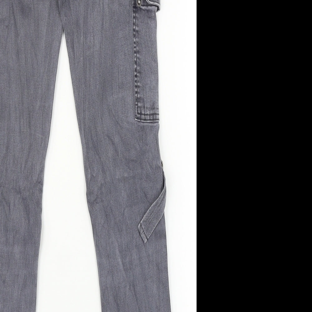 Mozzar Womens Black Denim Skinny Jeans Size M L27 in