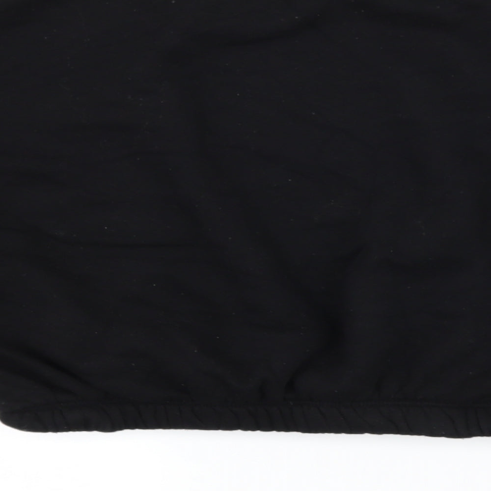 Primark Womens Black Jersey Pullover Sweatshirt Size 10 - Cropped