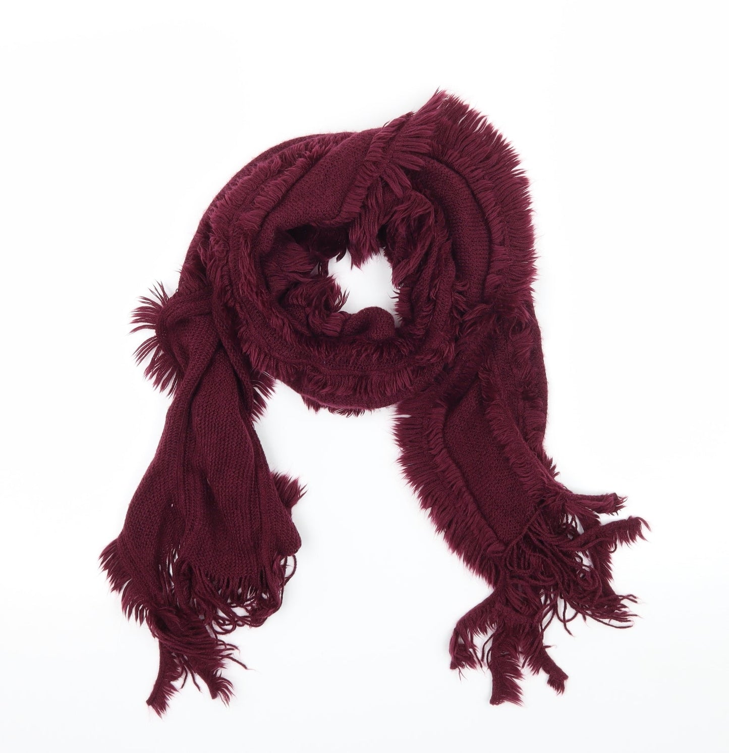 Preworn Purple Knit Scarf