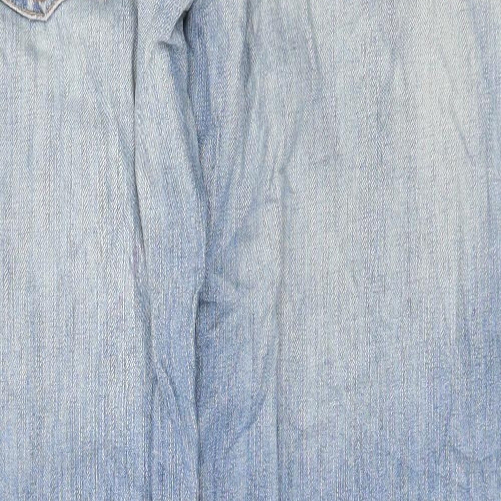 NOW ON Womens Blue Denim Straight Jeans Size 10 L30 in