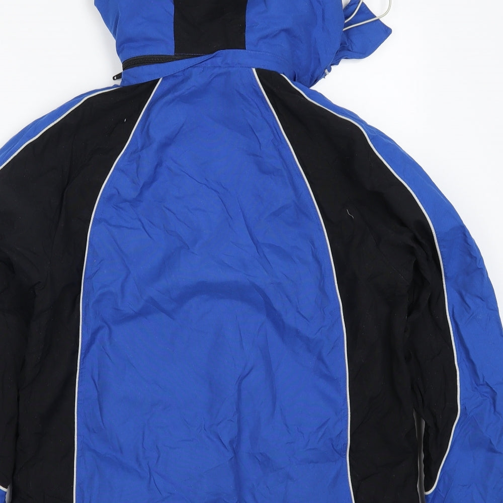 Maine Womens Blue Striped Jacket Coat Size 12
