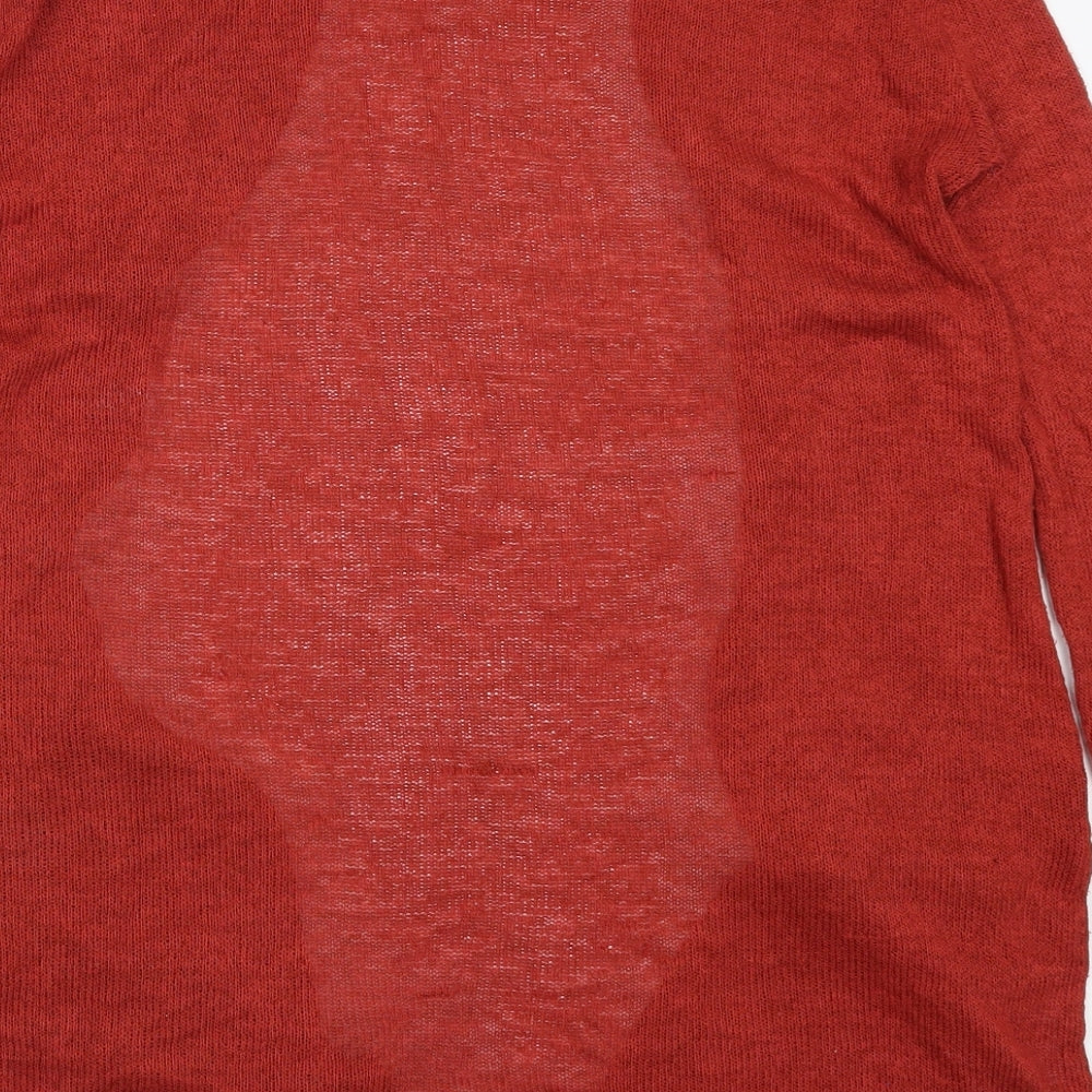 H&M Womens Red Cardigan Jumper Size XS
