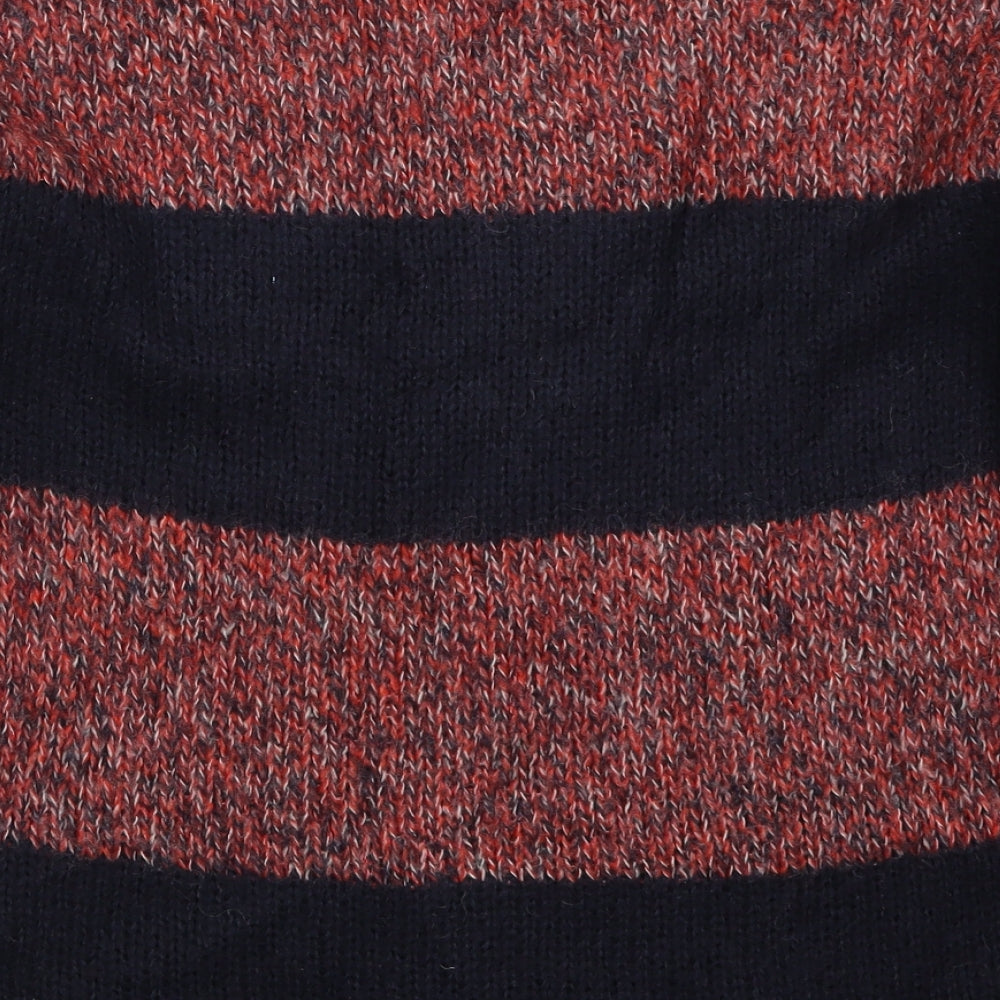 Marks & Spencer Womens Red Striped Pullover Jumper Size 8