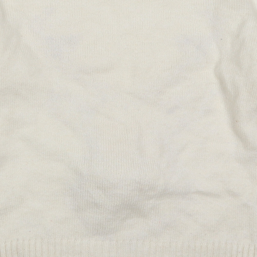 Primark Womens White Pullover Jumper Size 6 - Rudolph