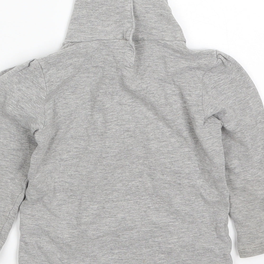 Preworn Girls Grey Basic T-Shirt Size 2 Years