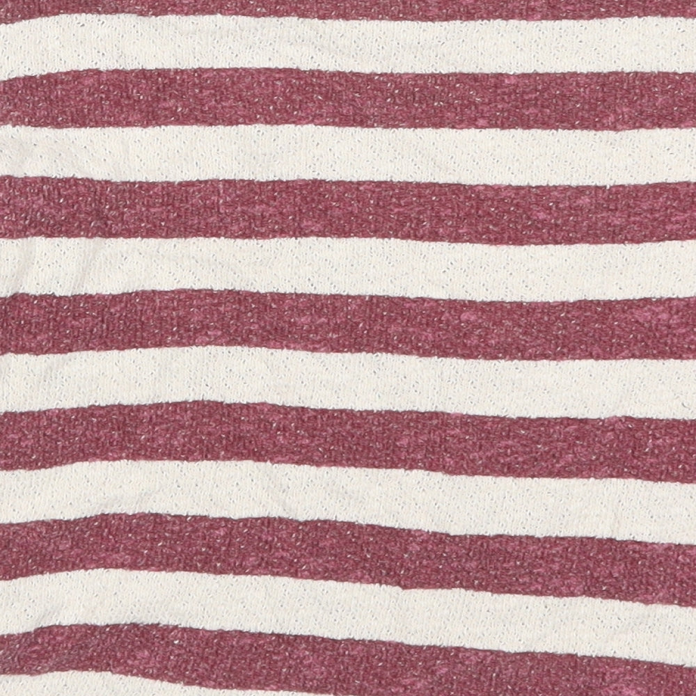 A Wear Womens Red Striped Pullover Jumper Size M
