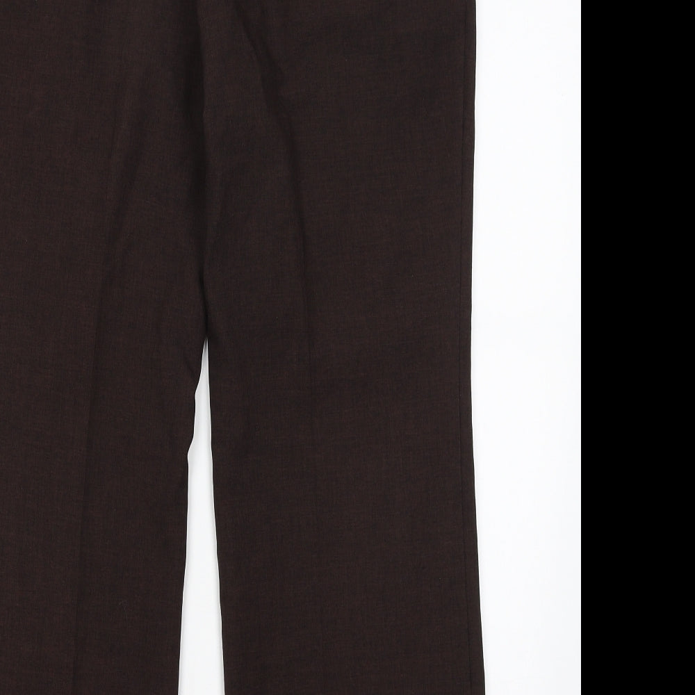 Marks & Spencer Womens Brown Dress Pants Trousers Size 16 L27 in