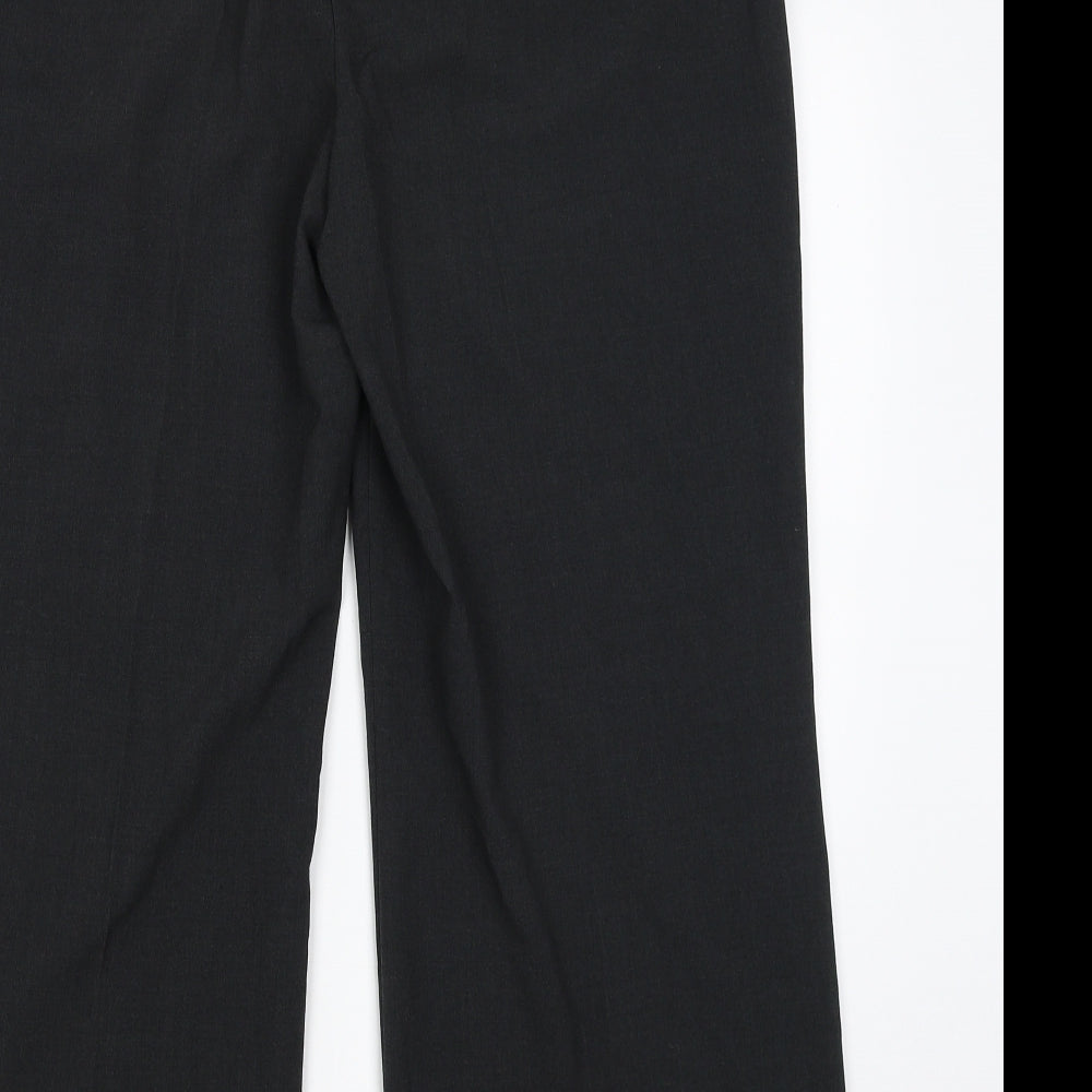 M&S Womens Black Dress Pants Trousers Size 16 L25 in