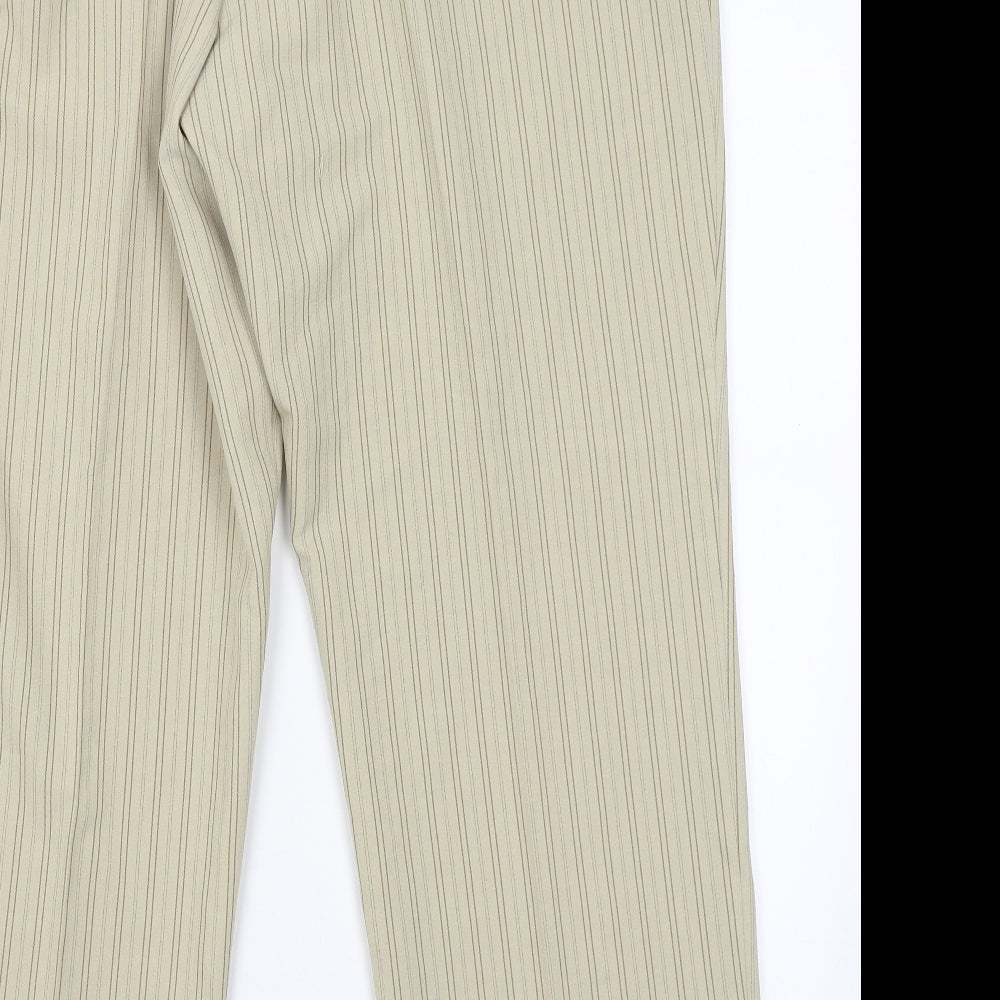 Classics Womens Beige Striped Trousers Size 20 L29 in