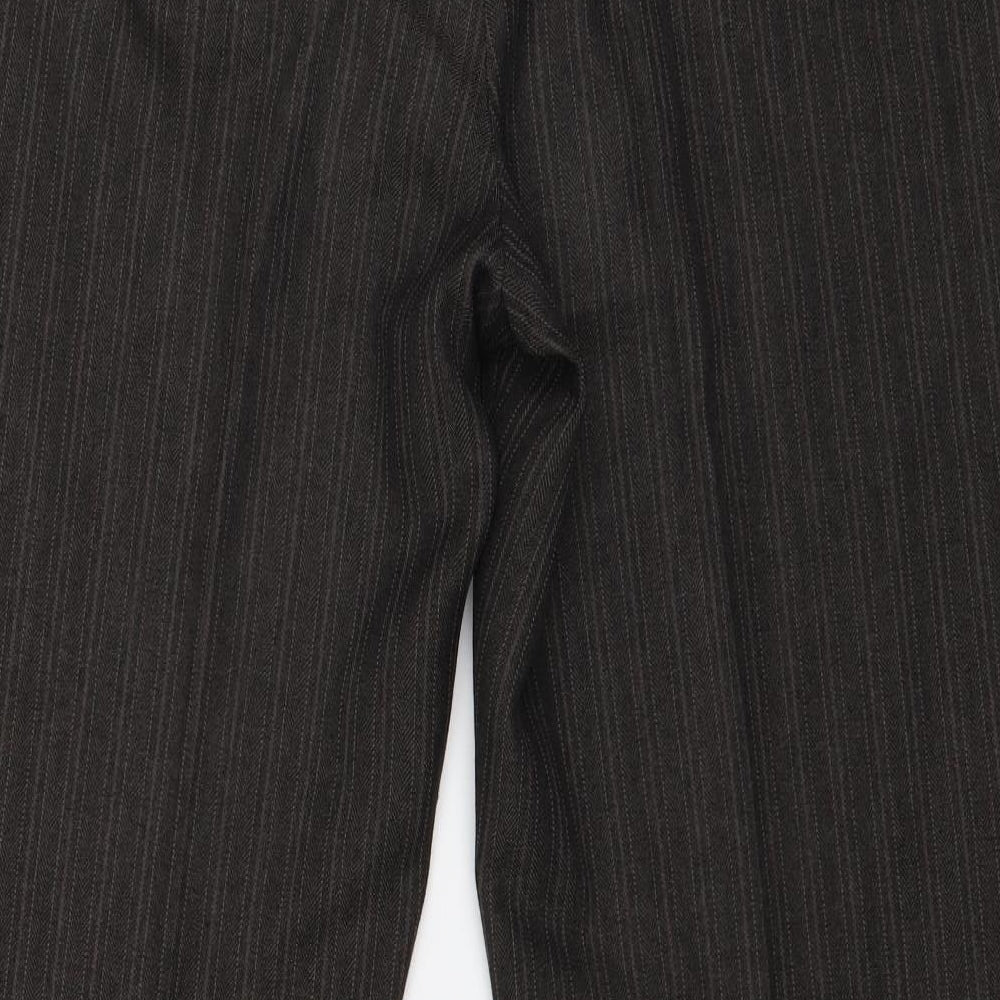 brandtex Womens Brown Striped Trousers Size 18 L28.5 in