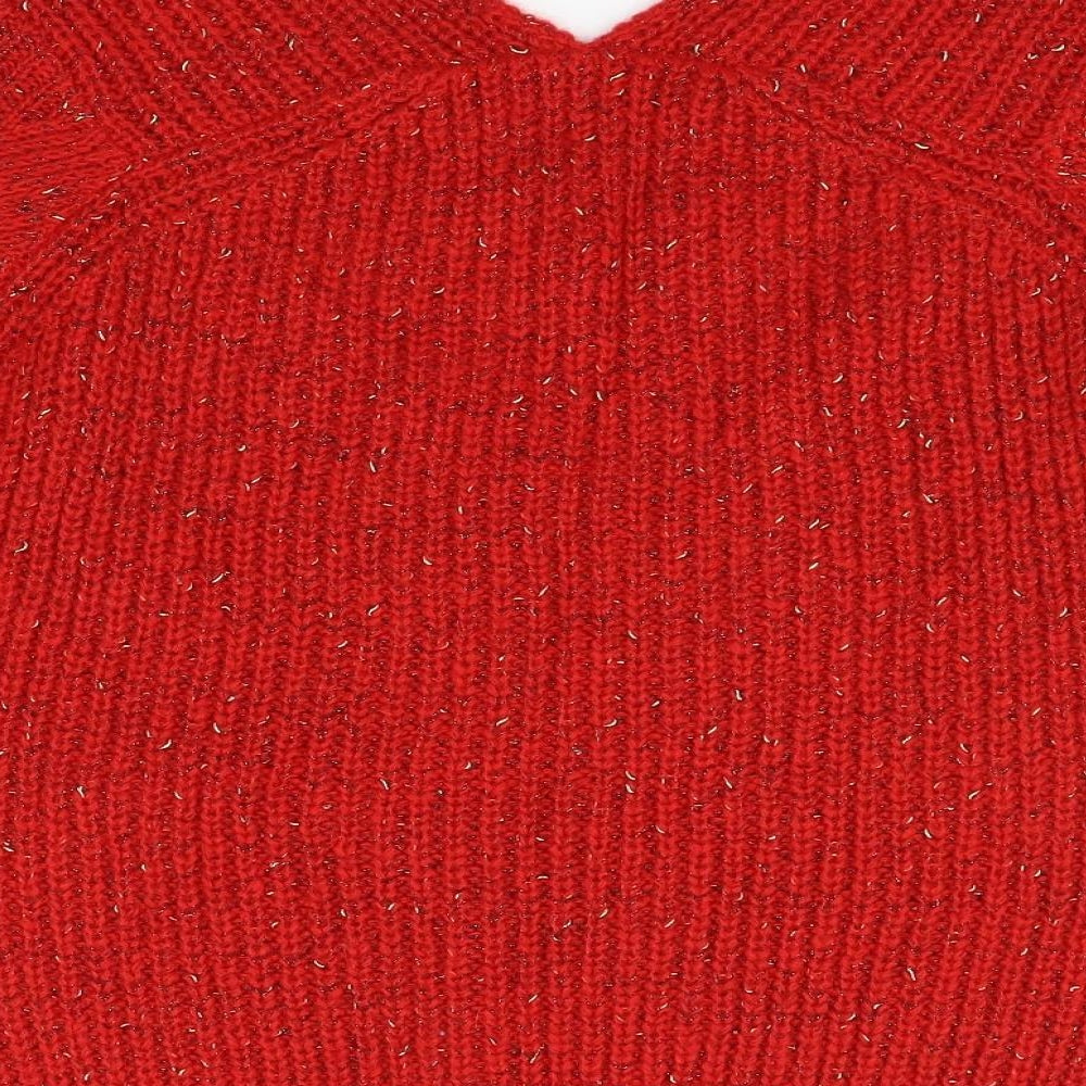 Promod Womens Red Knit Pullover Jumper Size M