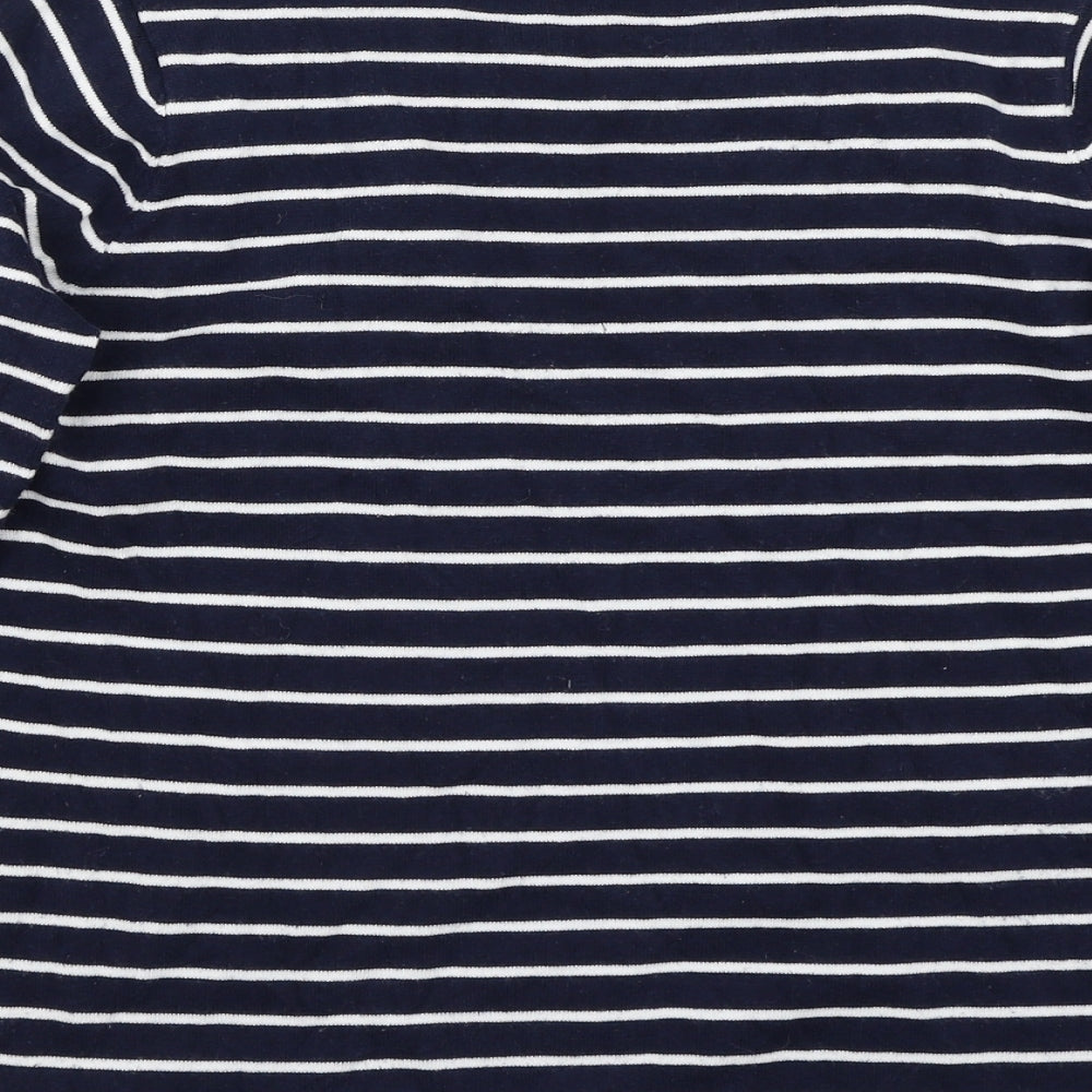 Queen shop Womens Blue Striped Pullover Jumper One Size