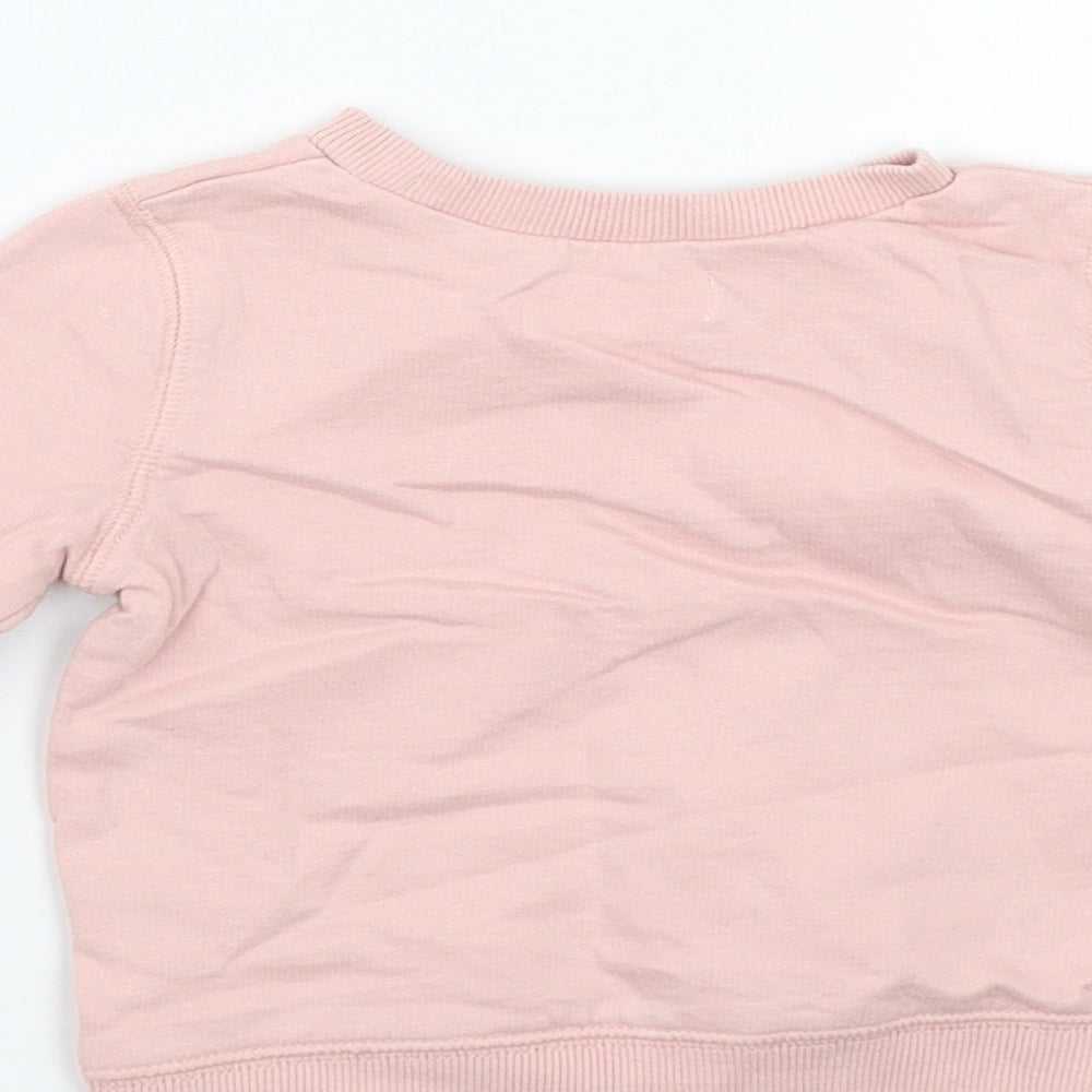 M&Co Girls Pink Pullover Jumper Size 3-6 Months