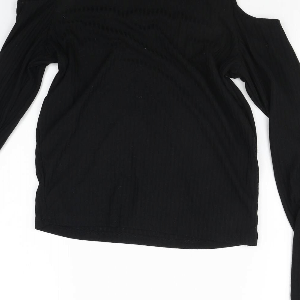Select Womens Black Basic T-Shirt Size 12
