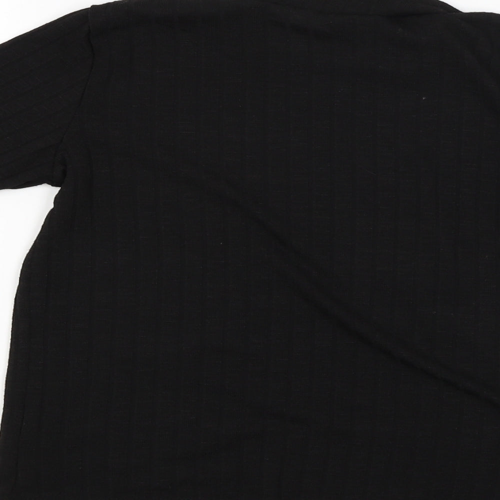 Nutmeg Womens Black Basic Blouse Size 10