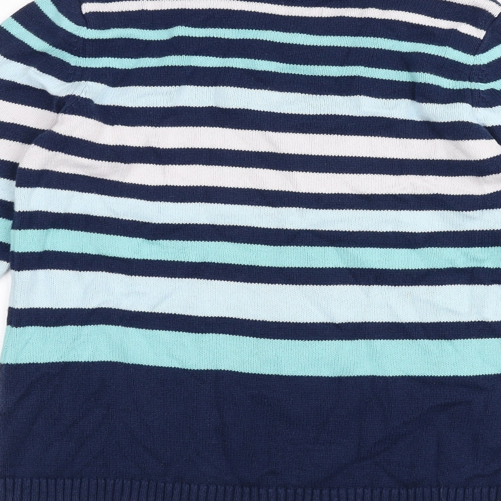 Bonmarché Womens Blue Striped Pullover Jumper Size S