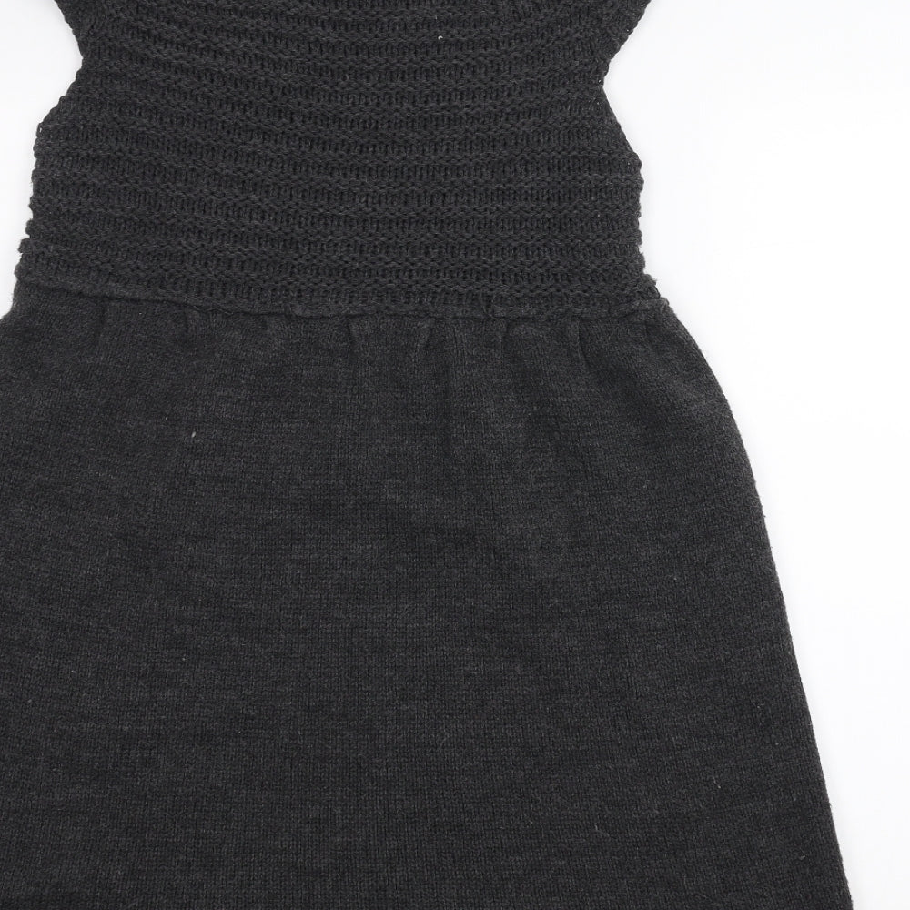 Zara Knit Womens Grey A-Line Size M