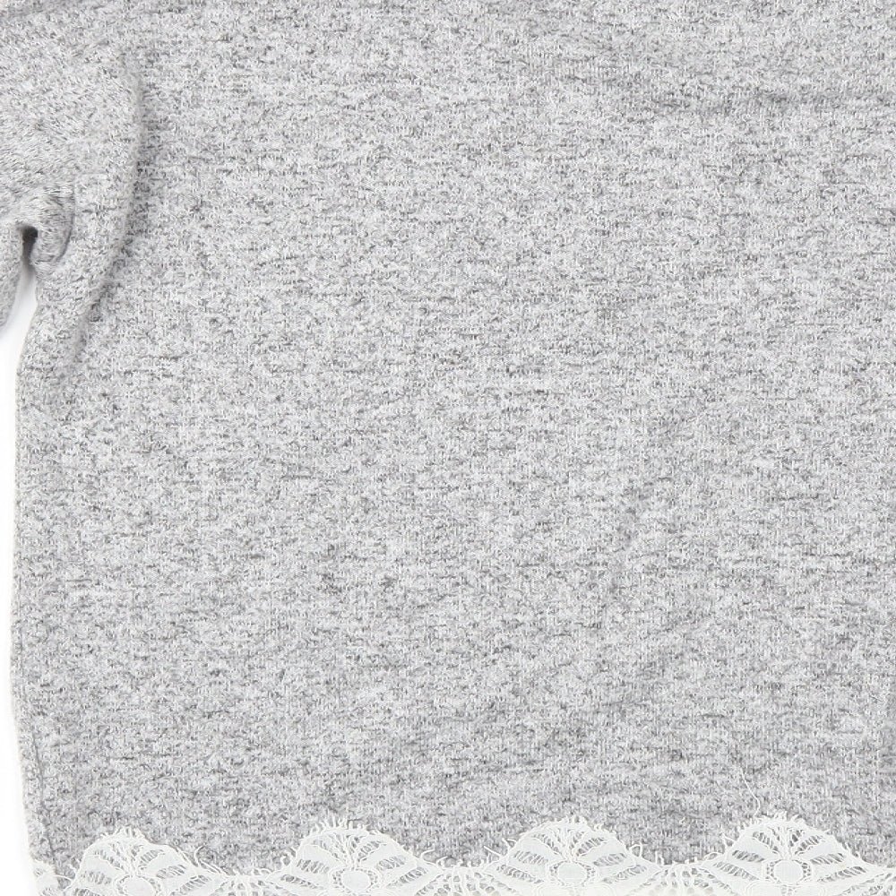 George Womens Grey Pullover Jumper Size 10 - Lace