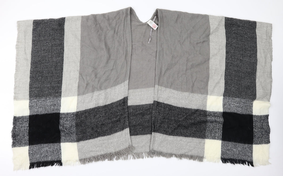 F&F Grey Check Knit Shawl/Wrap