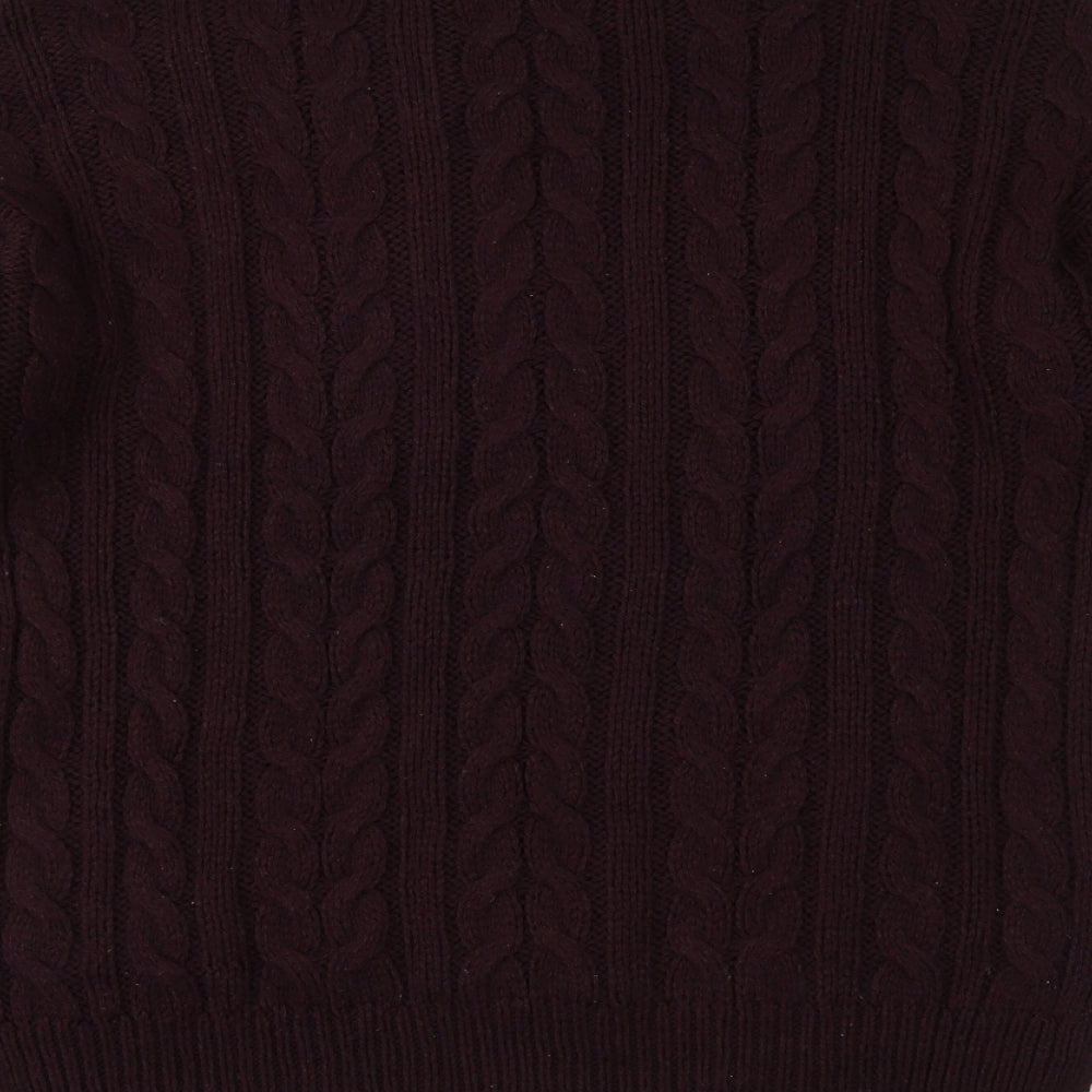 Atmosphere Womens Purple Knit Henley Jumper Size 6