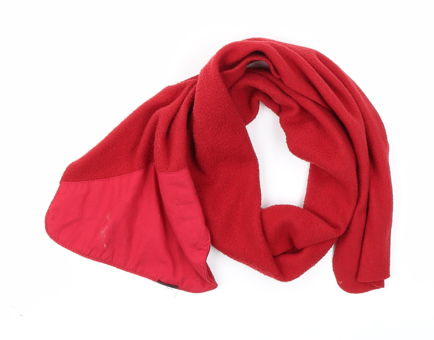 Preworn Womens Red Fleece Scarf