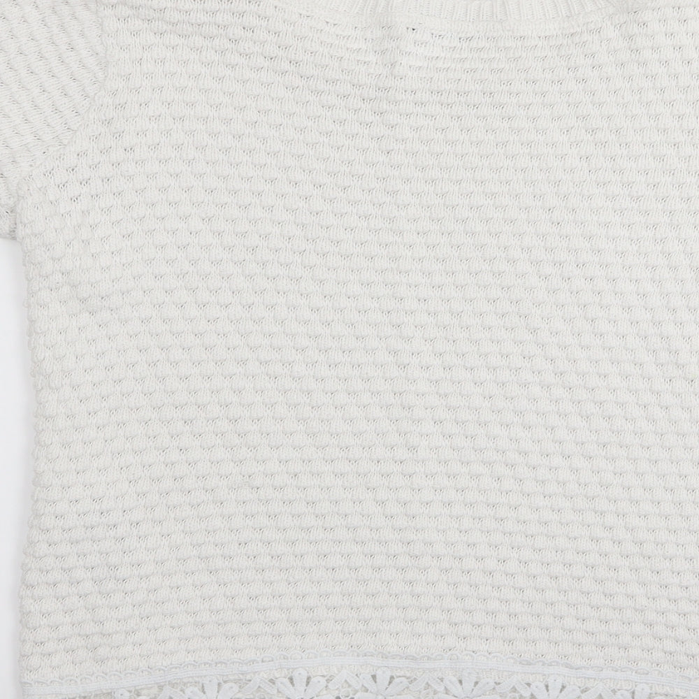 Dorothy Perkins Womens White Pullover Jumper Size 10