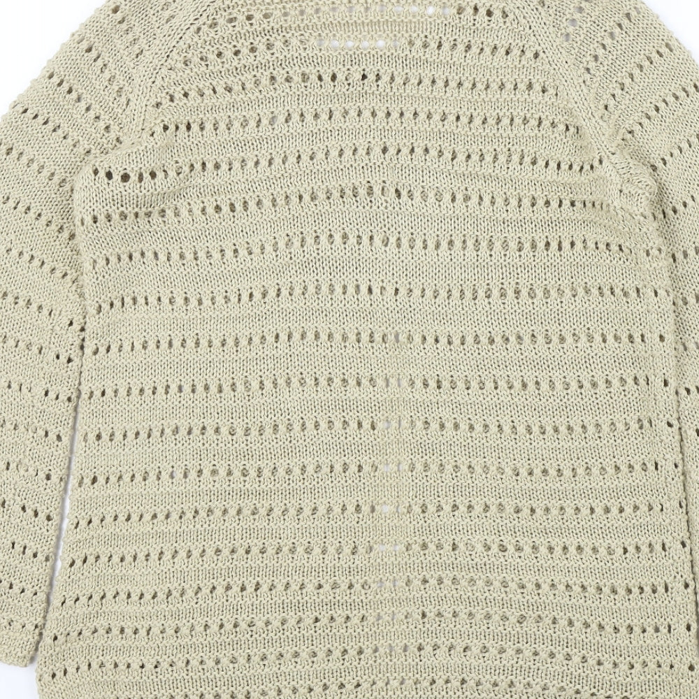 Marks & Spencer Womens Beige Cardigan Jumper Size M