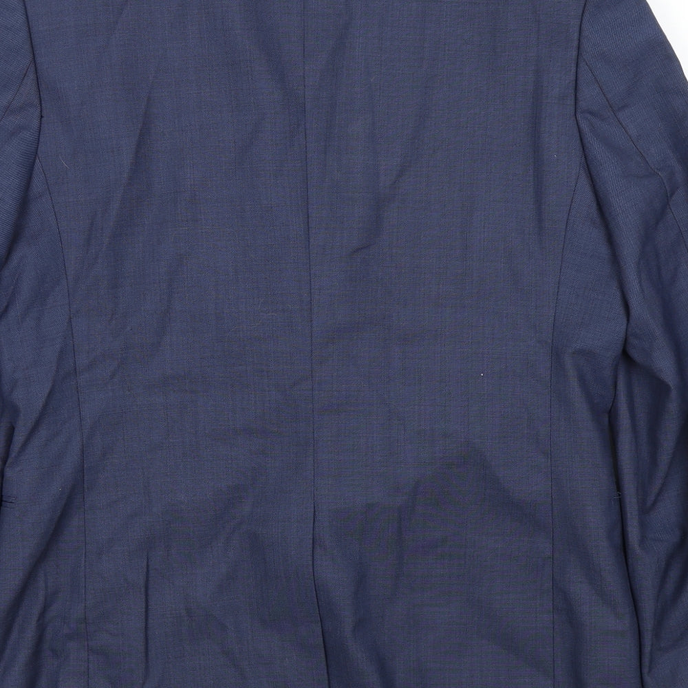 Cedarwood State Mens Blue Houndstooth Jacket Suit Jacket Size 42
