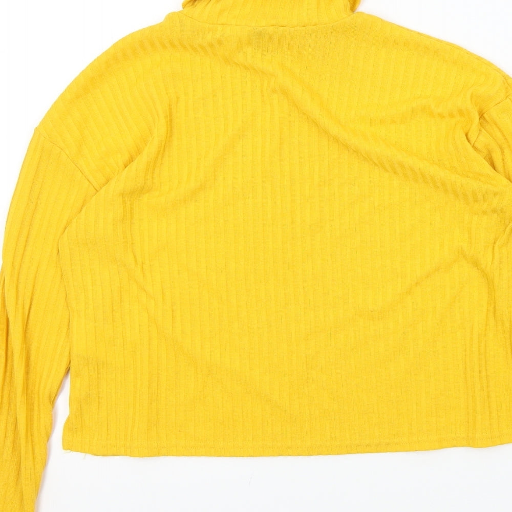 H&M Womens Yellow Pullover Jumper Size XS