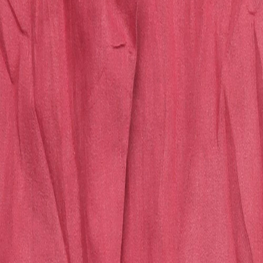 Marks & Spencer Womens Red Capri Trousers Size 8 L27 in - Stretch waistband