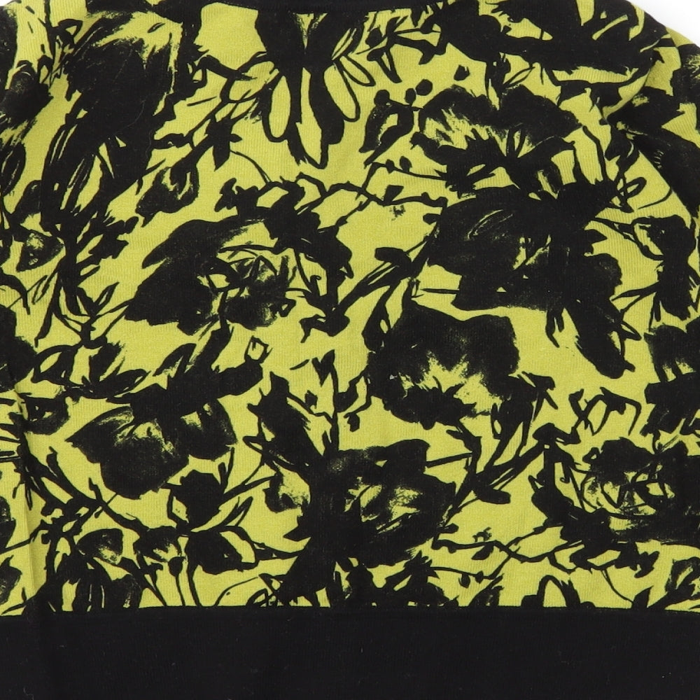 Kenar Womens Black Floral Cardigan Jumper Size L