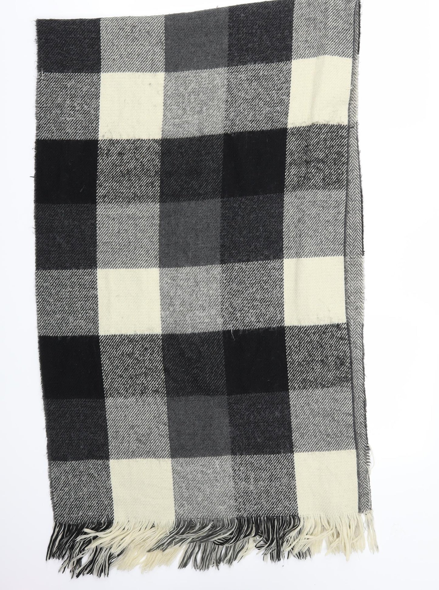 Preworn Womens Black Check Scarf