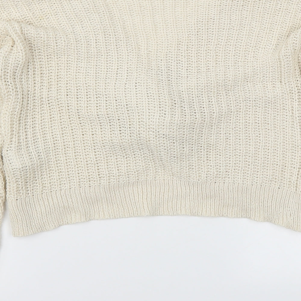 New Look Womens Ivory Pullover Jumper Size S