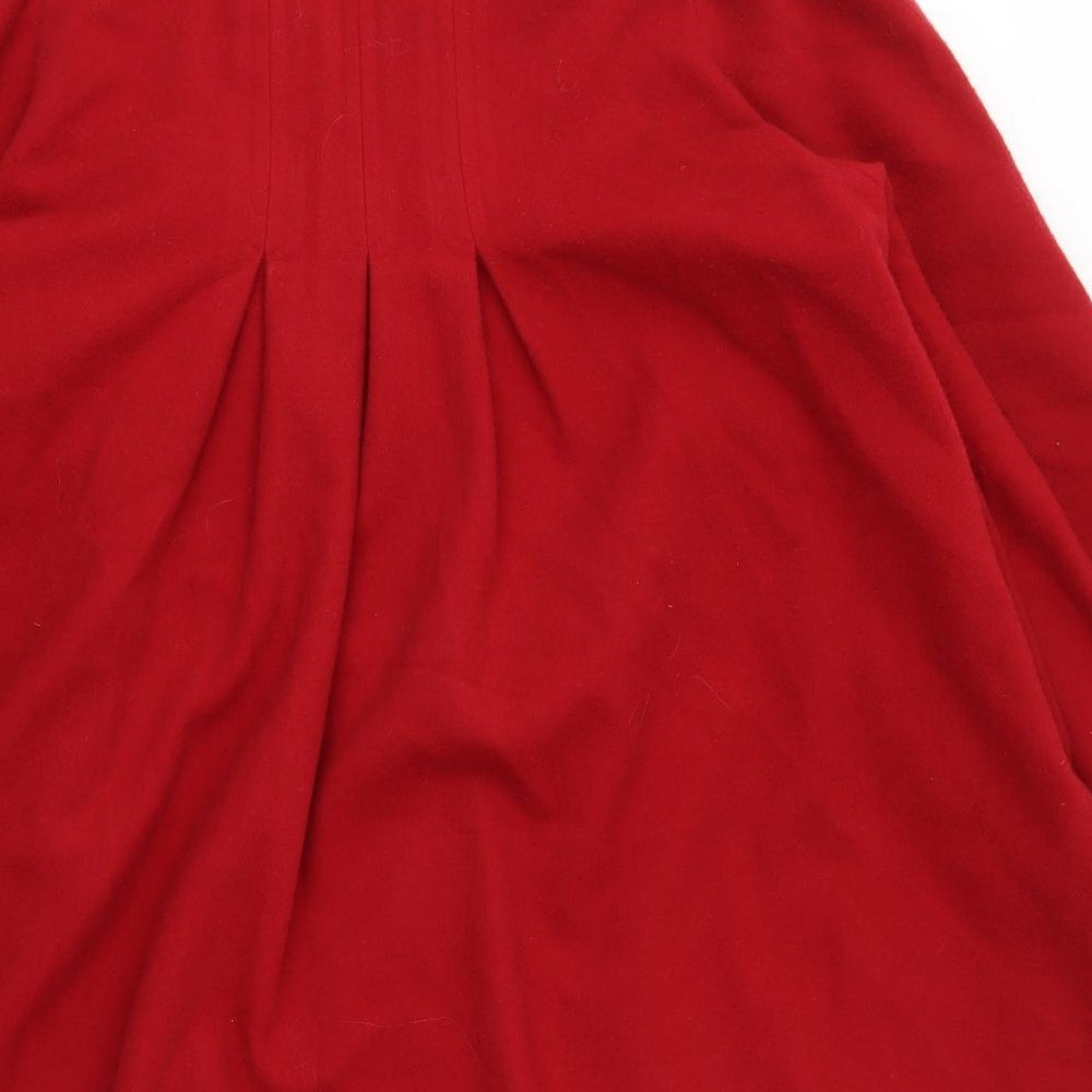 Preworn Womens Red Jacket Coat Size 10