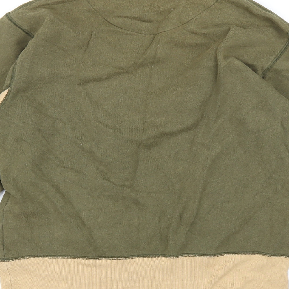 Ring Split Mens Green Pullover Jumper Size S