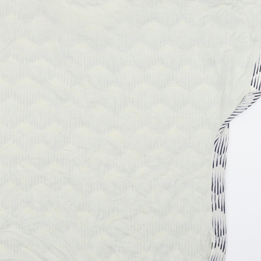 NEXT Womens White Geometric Basic Blouse Size S