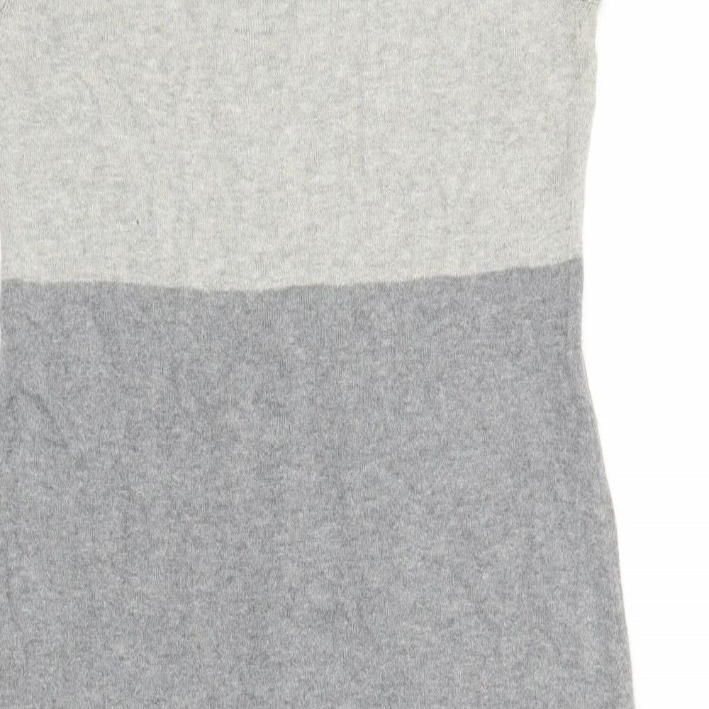 Promod Womens Grey Striped Jumper Dress Size S