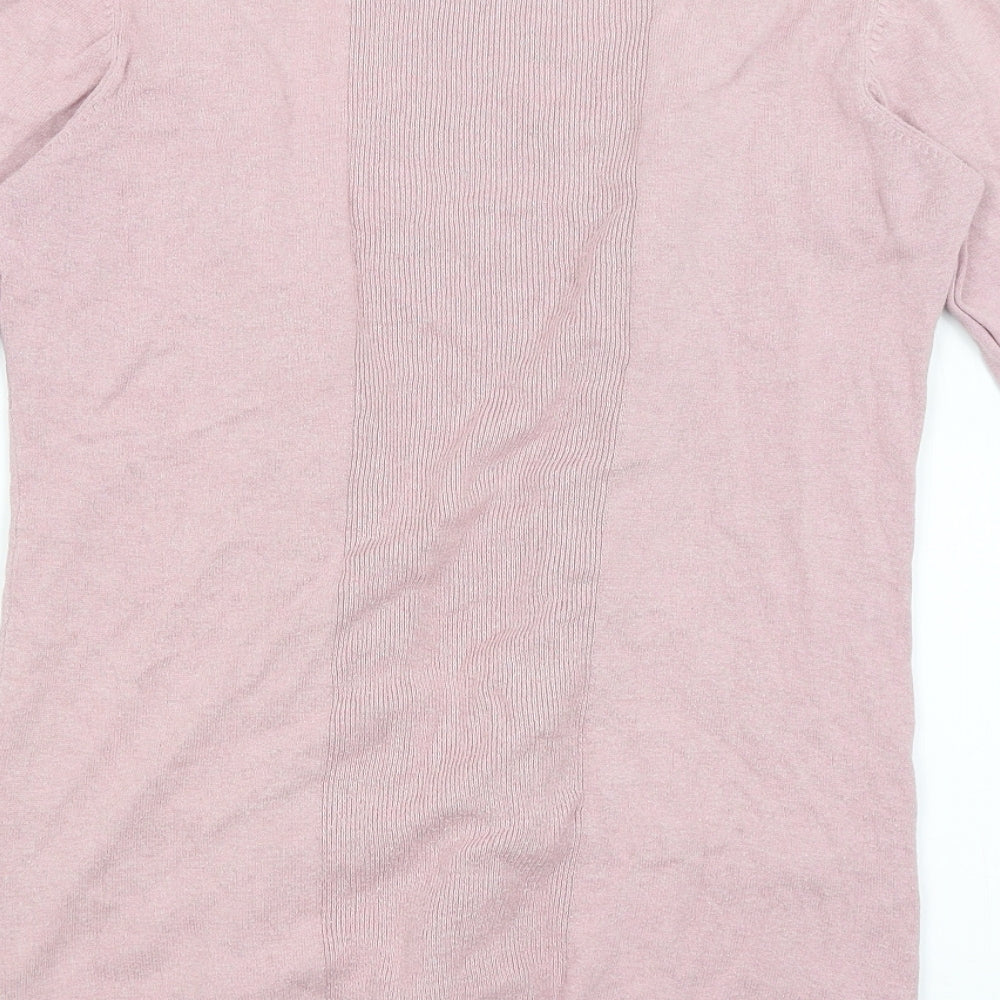 New Look Womens Pink Wrap Jumper Size 12