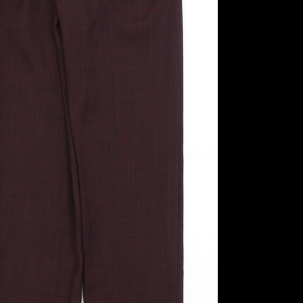 M&S Womens Red Trousers Size 8 L26 in