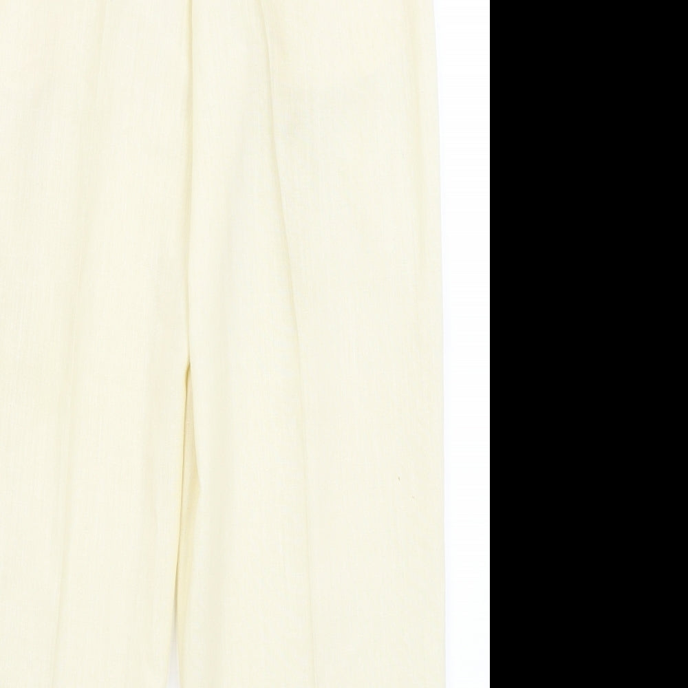 Grosvenor Womens Yellow Cropped Trousers Size 14 L24 in