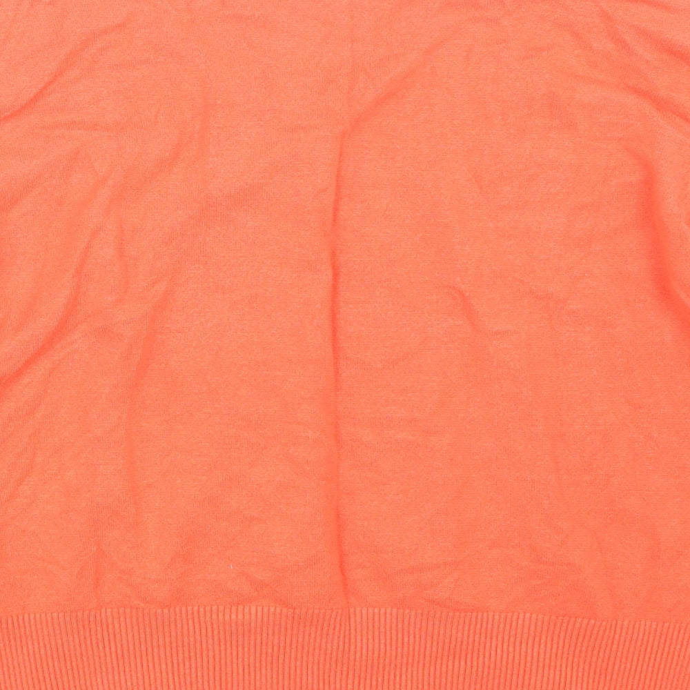 Preworn Womens Orange Knit Pullover Jumper Size 18