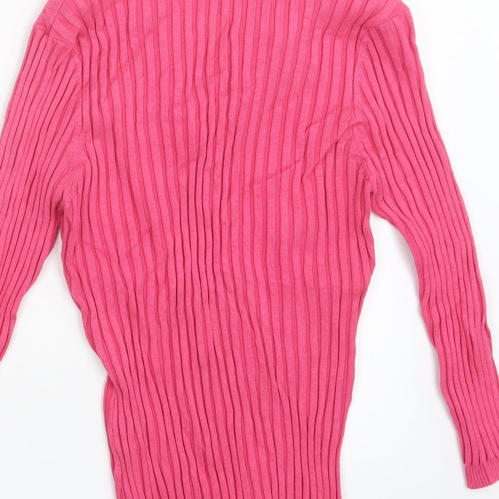 Soya Womens Pink Pullover Jumper Size L