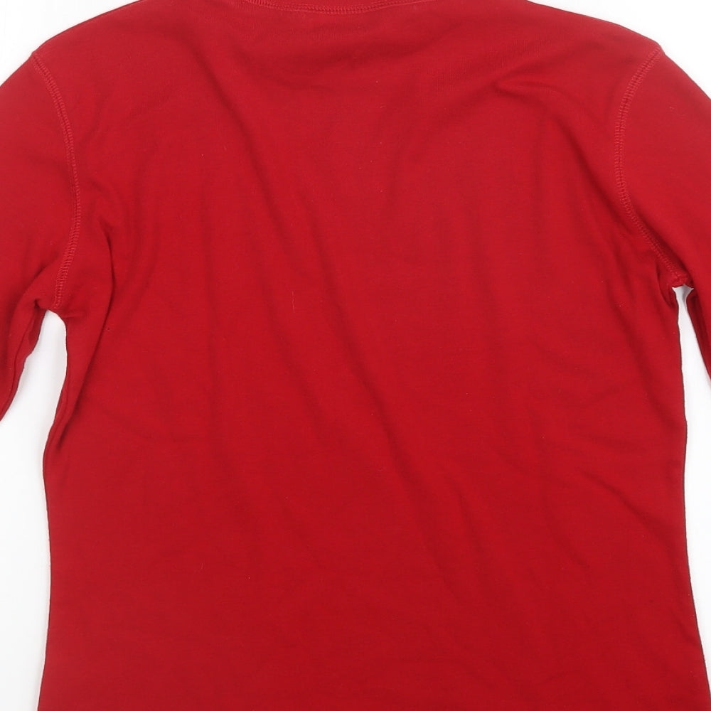 Alexara Womens Red Basic T-Shirt Size 12
