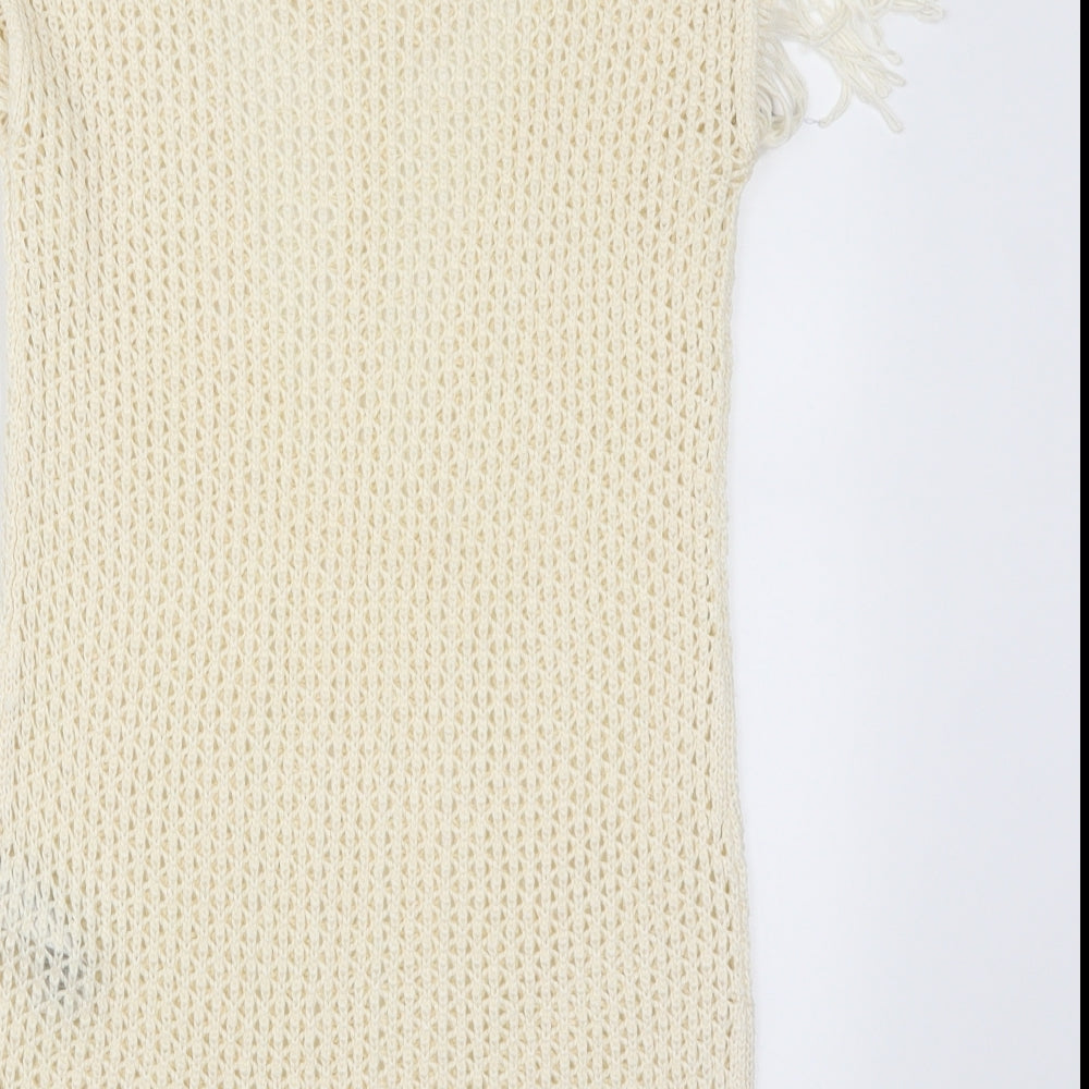 New Look Womens Beige Knit Pullover Jumper Size S