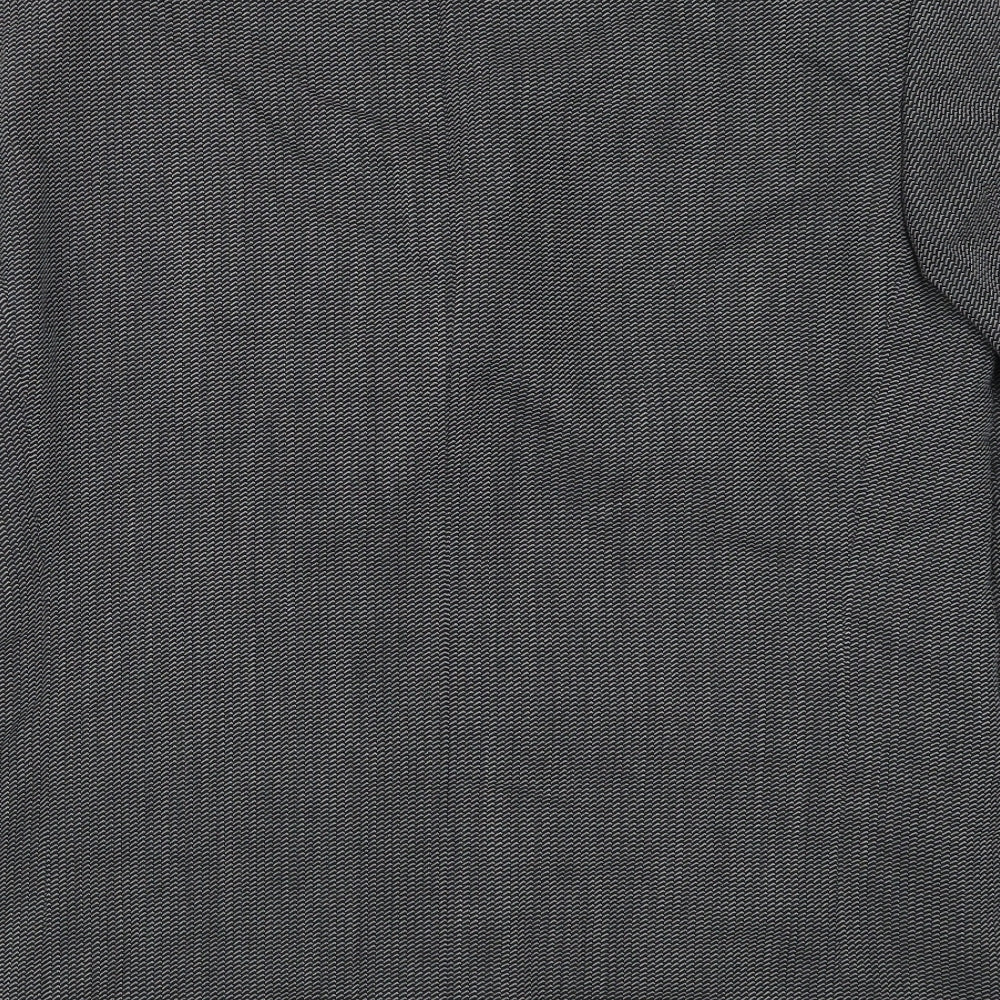 Benvenuto Mens Grey Geometric Jacket Suit Jacket Size 40