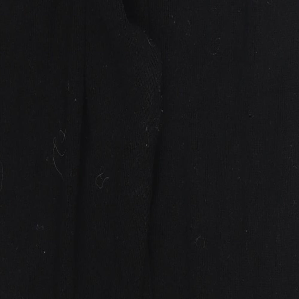Preworn Womens Black Striped Sweatpants Trousers Size 24 in L23 in