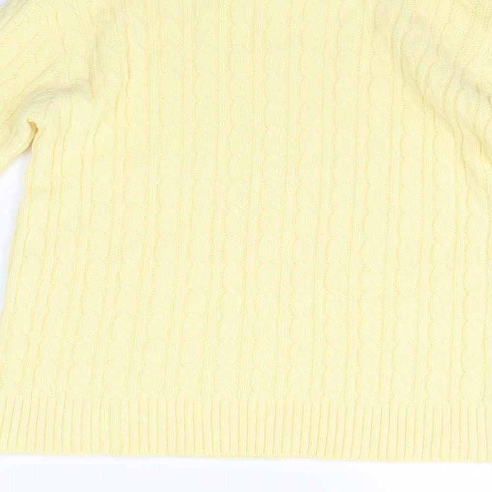ch ice Womens Yellow Pullover Jumper Size M