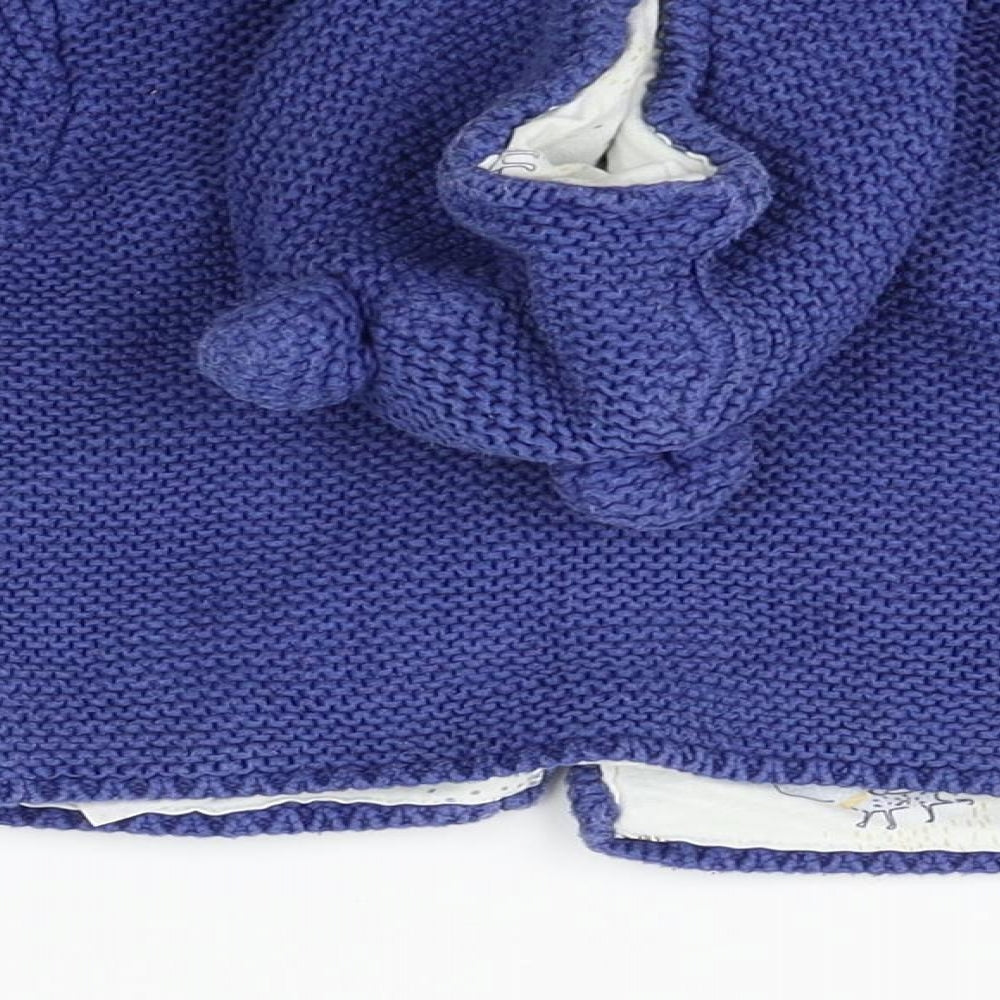Marks & Spencer Girls Blue Cardigan Jumper Size 6-9 Months