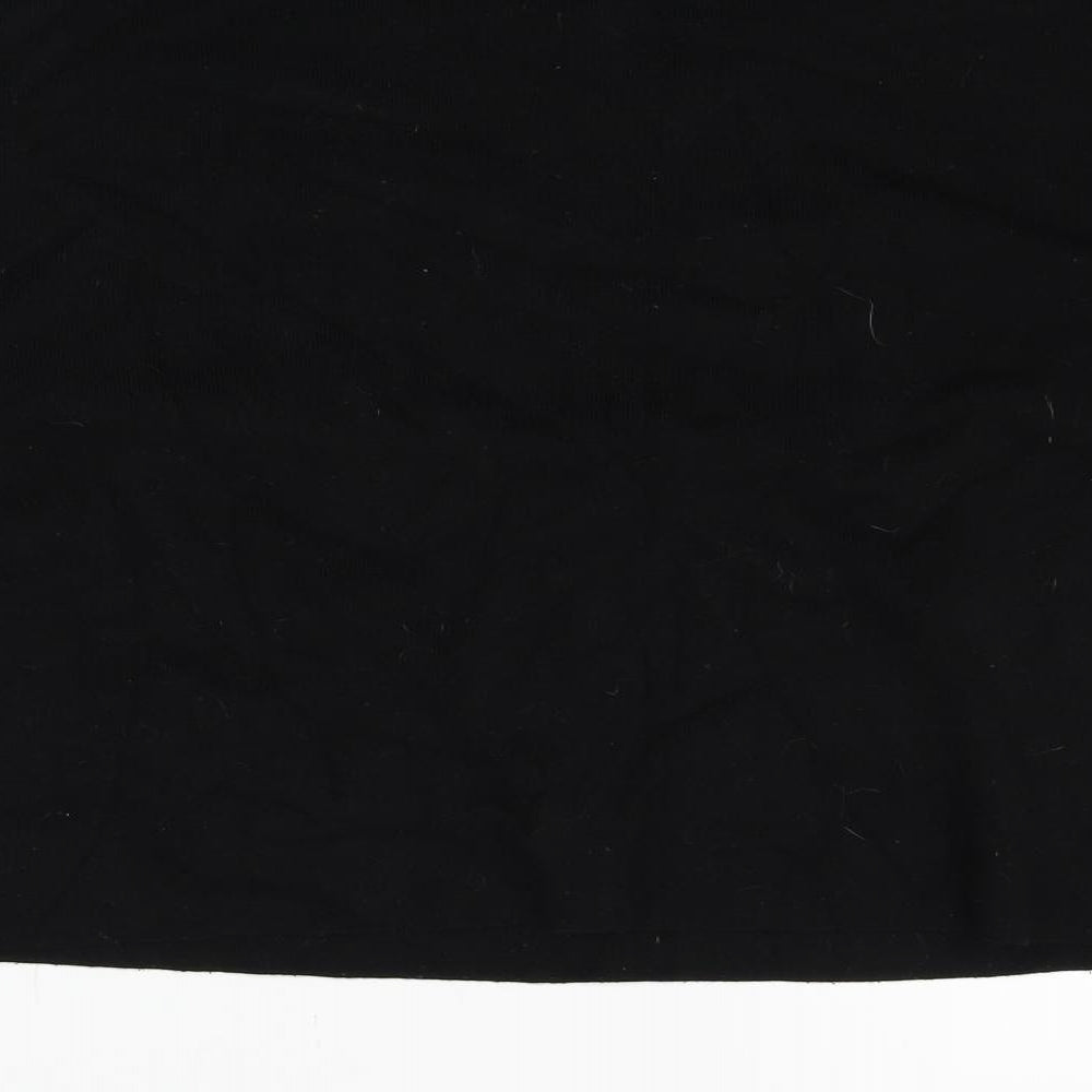 Warehouse Womens Black Henley Jumper Size 12